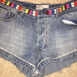 free people jean shorts